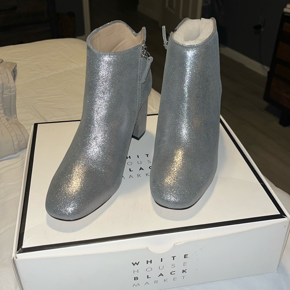 COPY - Silver Bootie size 8m!  Brand new in box perfect for the Holidays